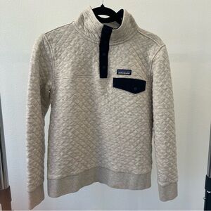 Patagonia Women’s Cream Quilted Snap Pullover XS